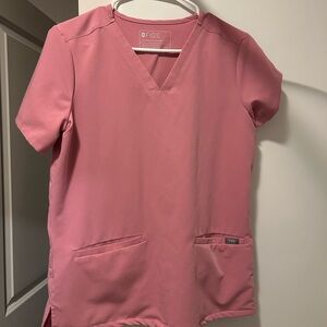 Figs Women's Short Sleeve Pink Top